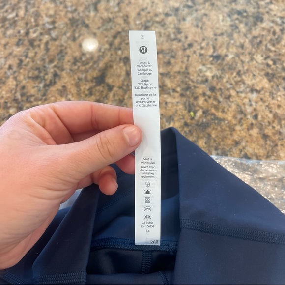 NWT Lululemon Wunder Train High Rise Short 8" true navy blue - Picture 10 of 16